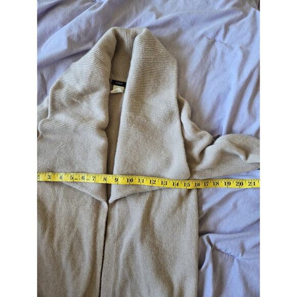 J Crew Womens Size Small Open Shawl Collar Cardigan Pink Wool Silk Blend Luxury - Picture 5 of 6